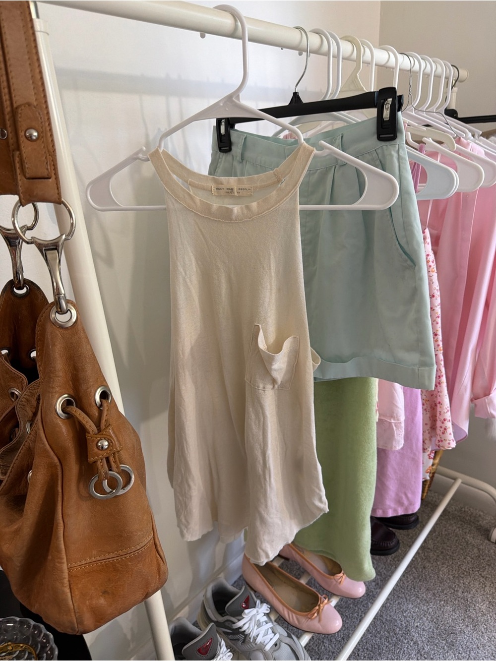 Urban Outfitters sleeveless Cream Pocket Tank Top - Women